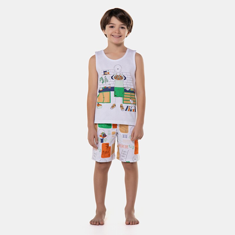 Pijama regata e bermuda