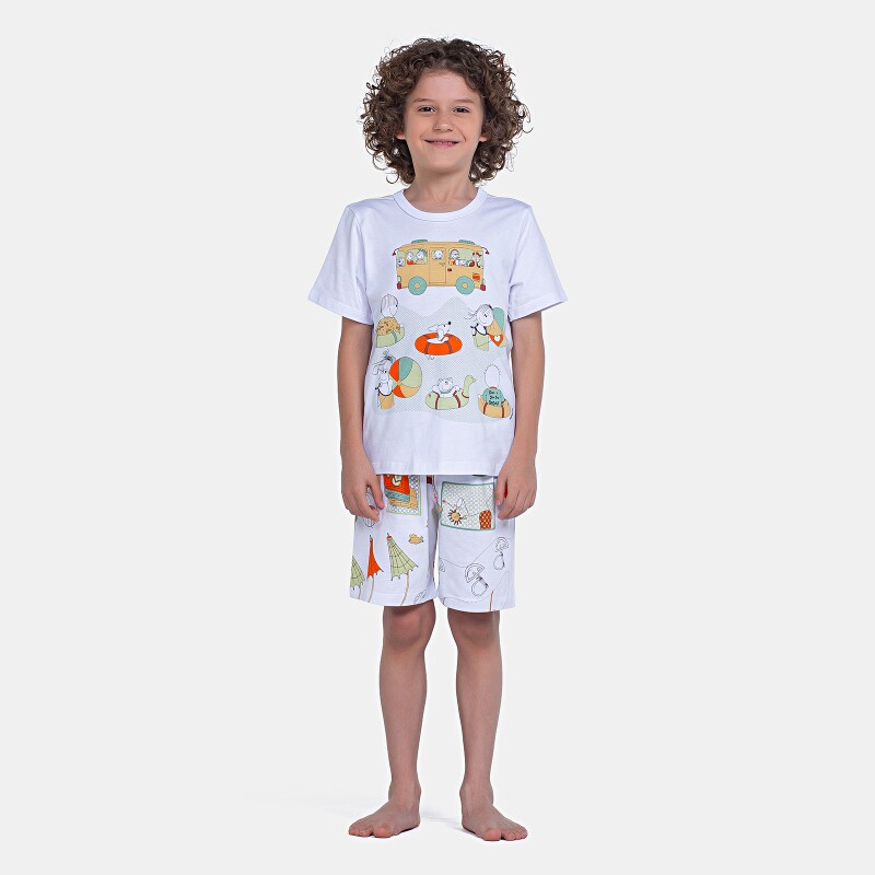 Pijama Manga Curta e Bermuda