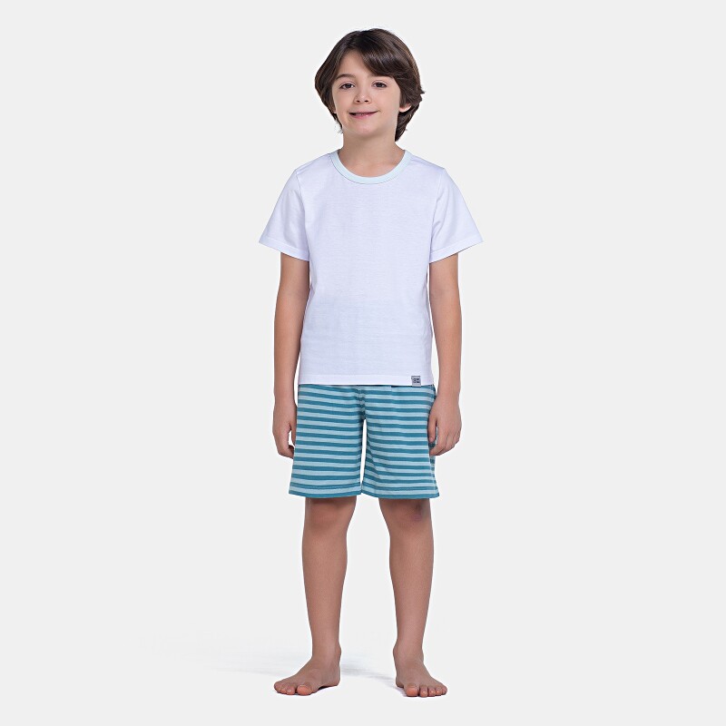 Pijama Manga Curta e Bermuda