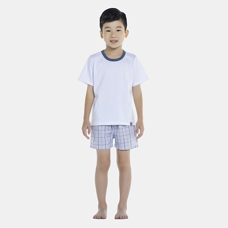 Pijama Masculino Kids Manga Curta e Short Tricoline