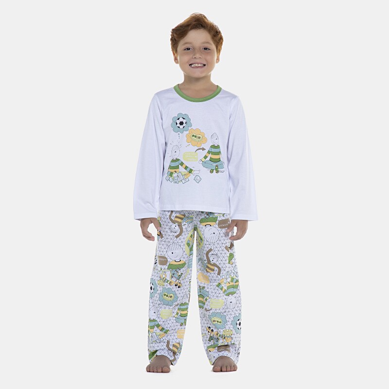 Pijama Masculino Kids Longa Curta e Calça