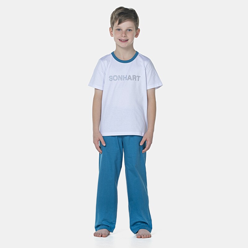 Pijama Masculino Kids Manga Curta e Calça