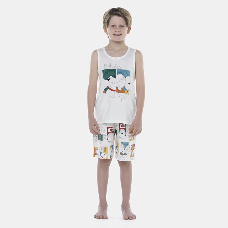 Pijama Masculino Kids  Regata e Bermuda