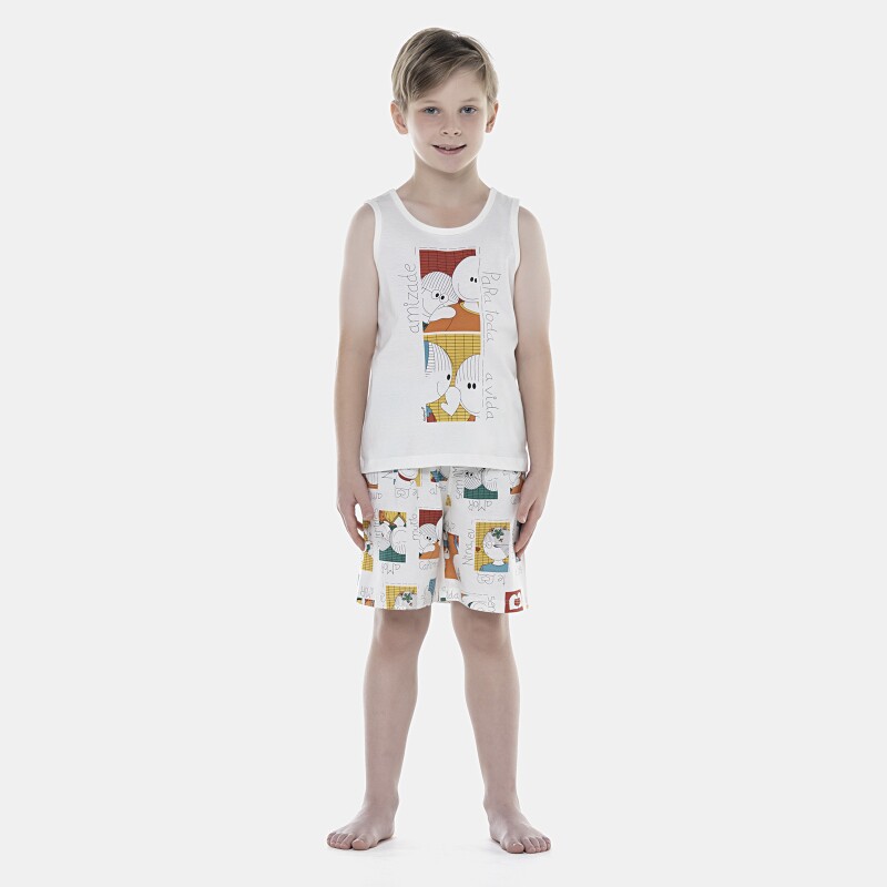 Pijama Masculino Kids  Regata e Bermuda