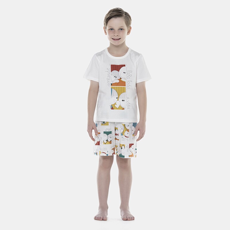 Pijama Masculino Kids Manga Curta e Bermuda