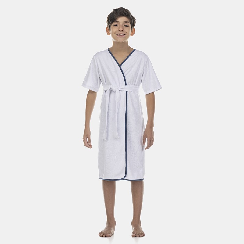 Roupão Masculino Kids Manga Curta Atoalhado