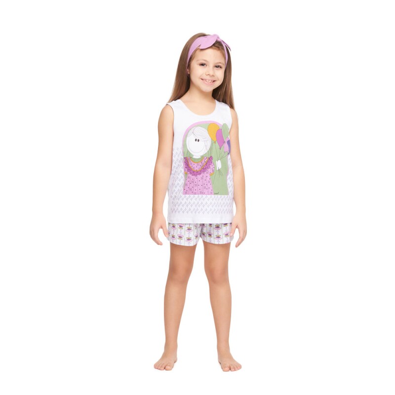 Conjunto Feminino Kids Regata e Short