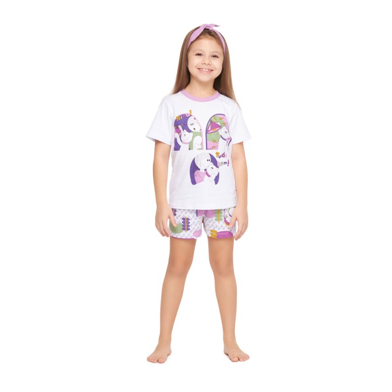 Conjunto Feminino Kids Manga Curta e Short