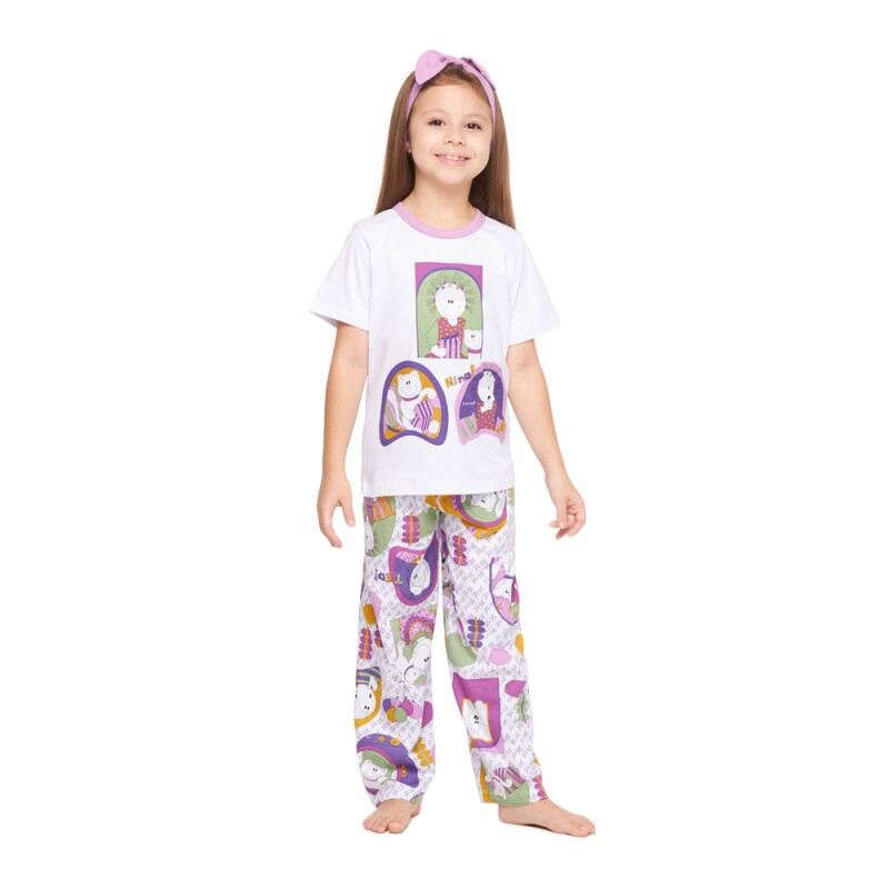 Pijama manga curta e calça