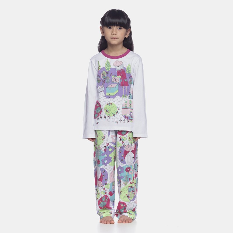 Pijama manga longa e calça   