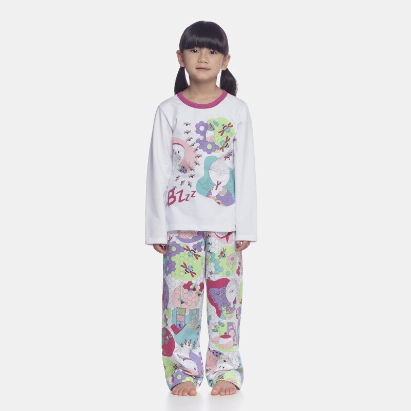 Conjunto Feminino Kids Manga Longa e Calça Moletinho