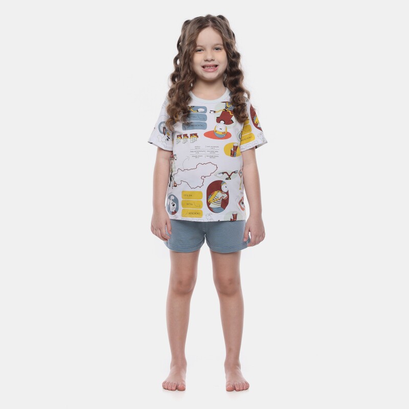 Pijama Manga Curta e Short