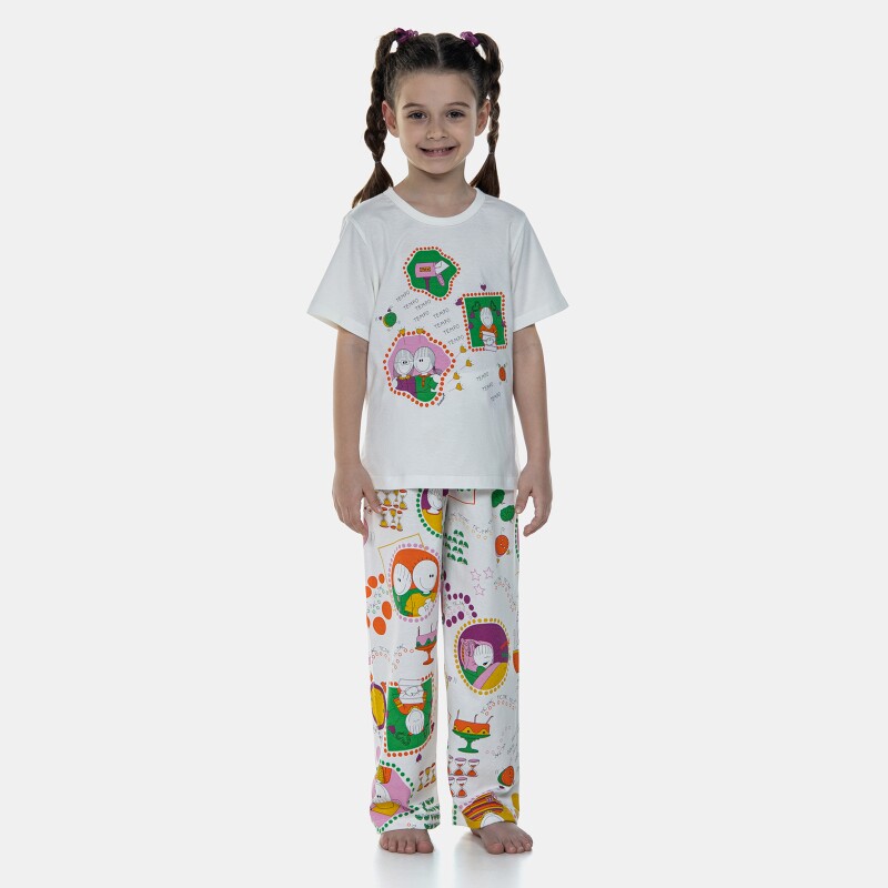 Pijama Manga Curta e Calça