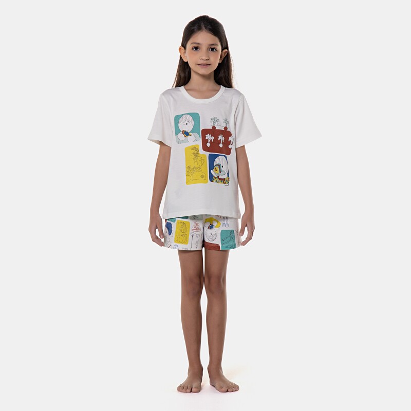 Pijama manga curta e short