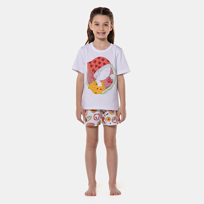 Pijama manga curta e short      