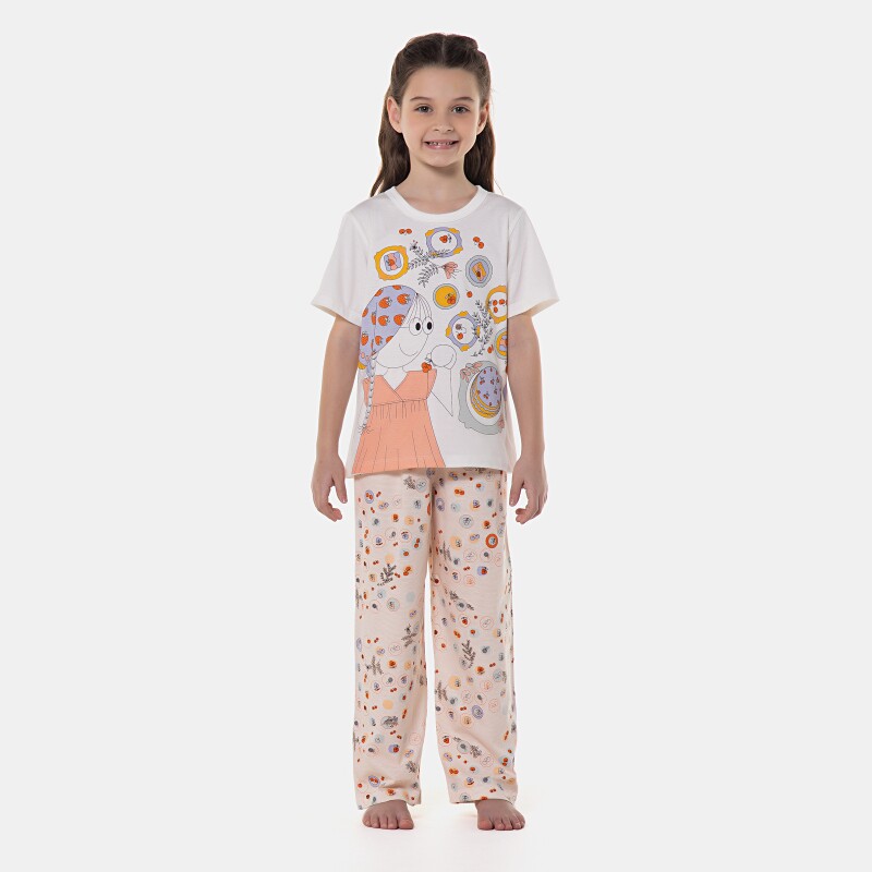 Pijama manga curta e calça