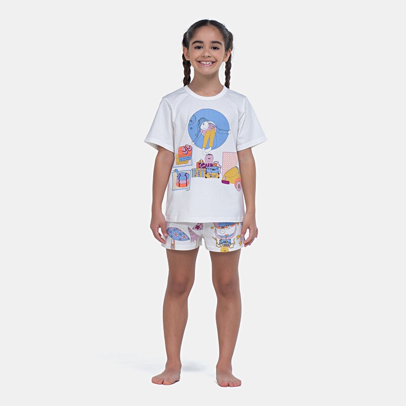 Pijama Manga Curta e Short
