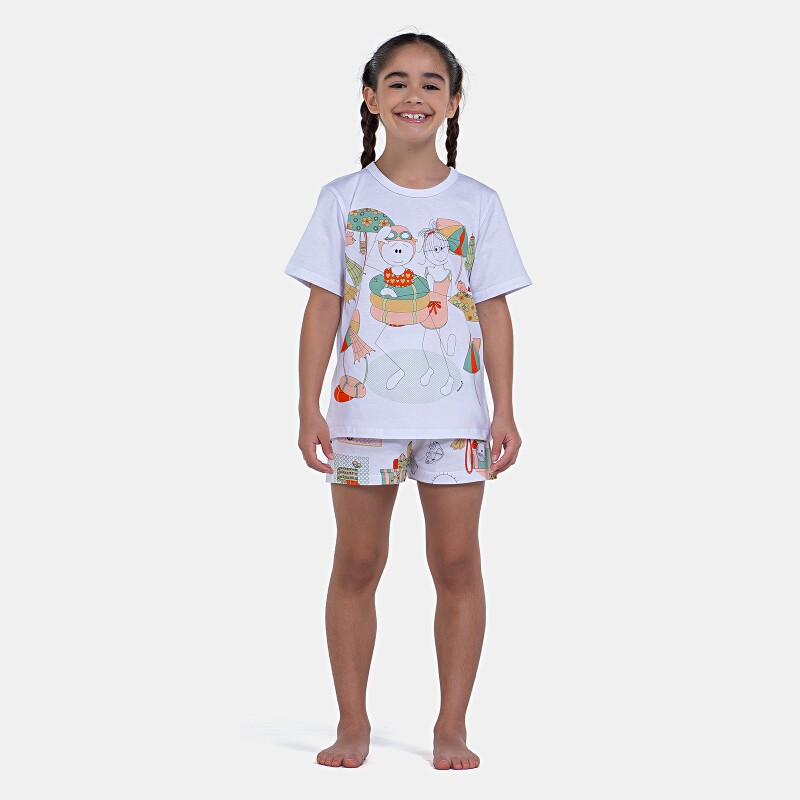 Pijama Manga Curta e Short
