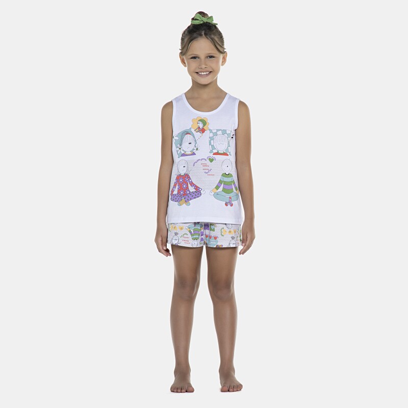 Pijama Feminino Kids Regata e Short