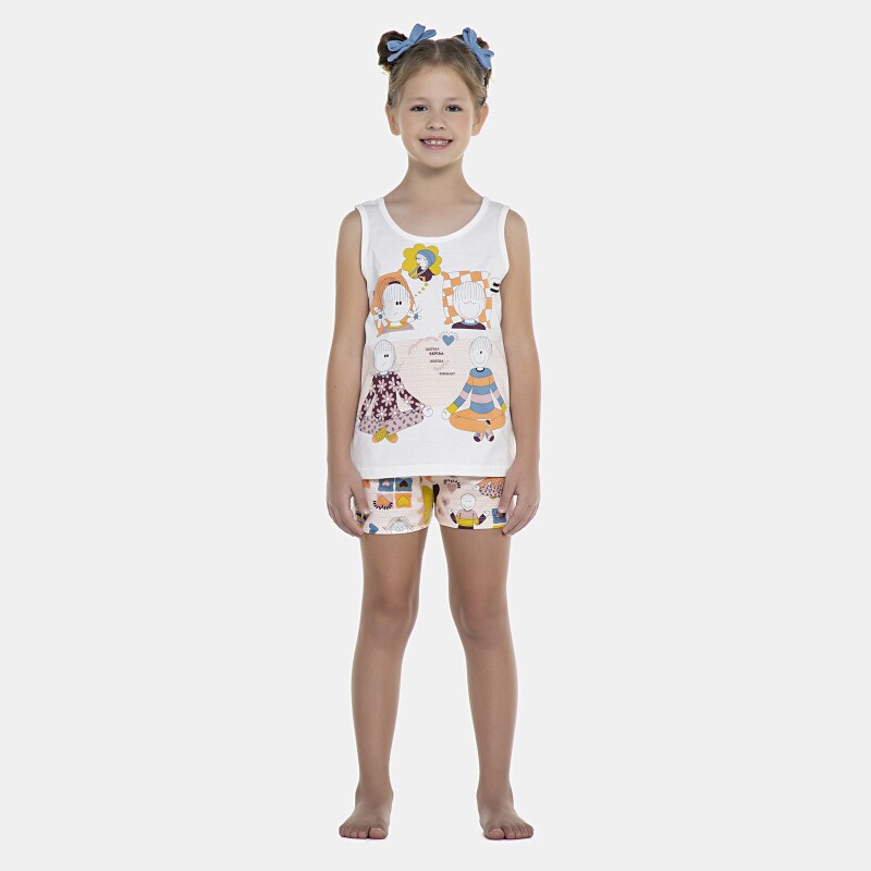 Pijama Feminino Kids Regata e Short