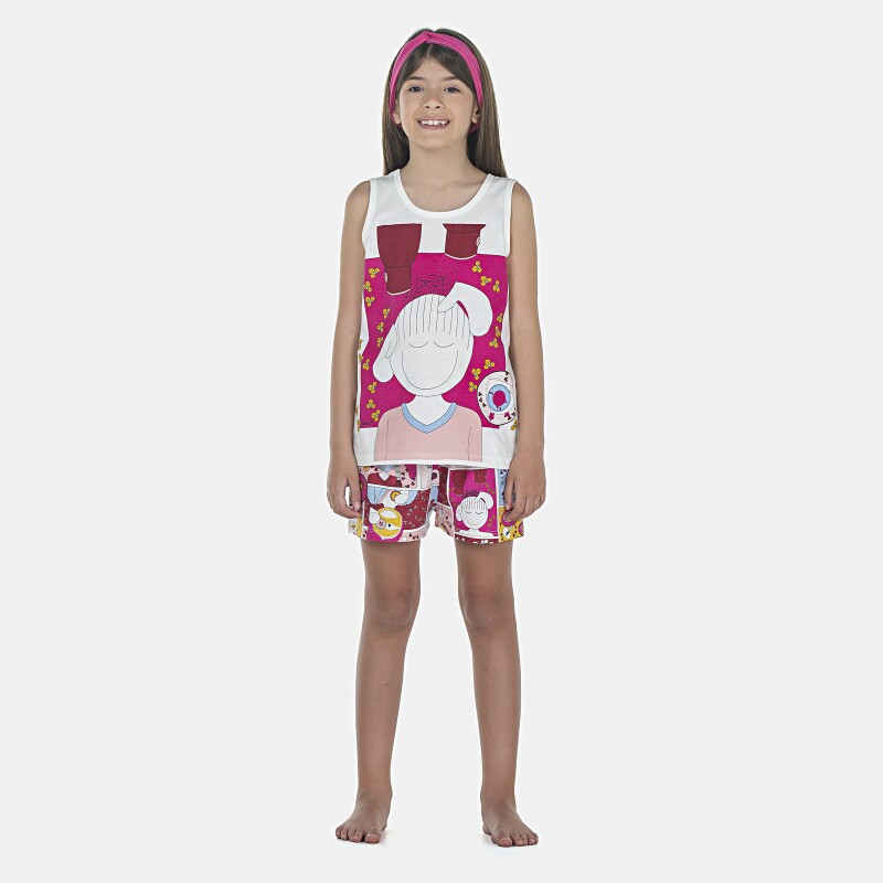 Pijama Feminino Kids Regata e Short