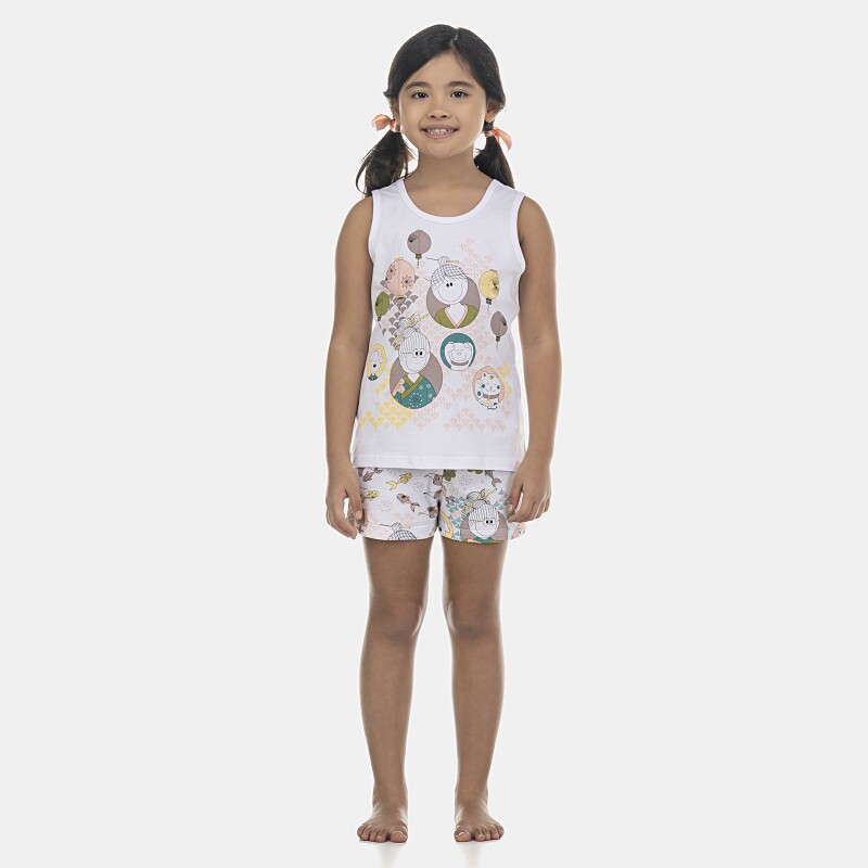 Pijama Feminino Kids Regata e Short