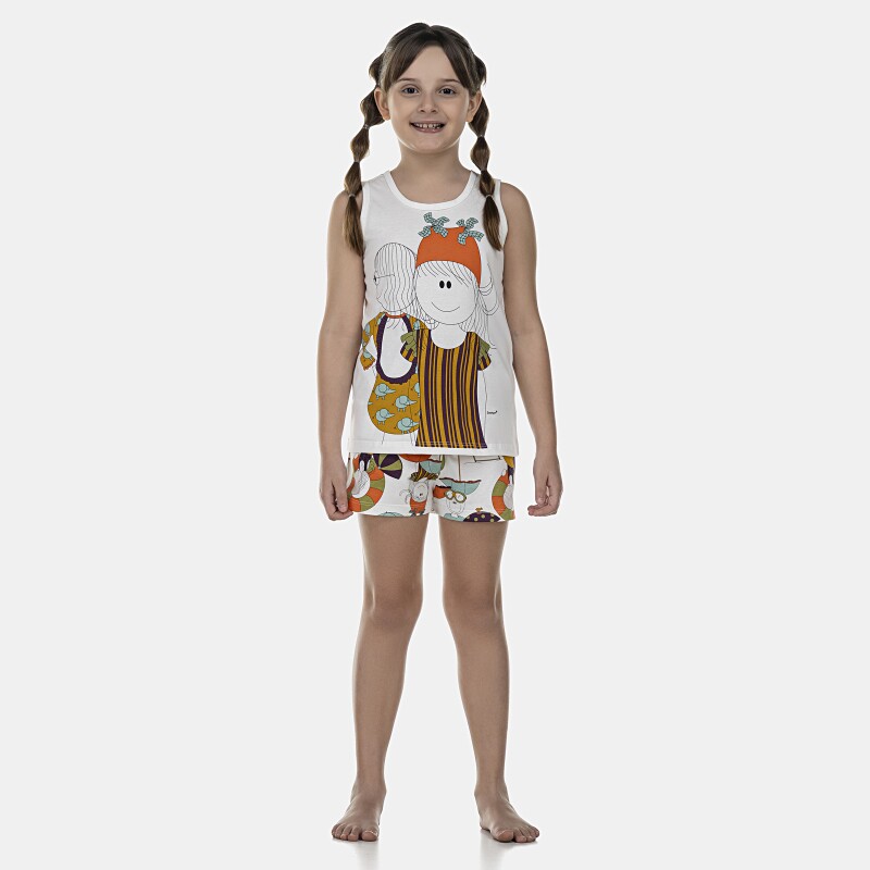 Pijama Feminino Kids Regata e Short