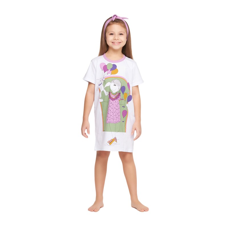 Camisão Feminino Kids Manga Curta