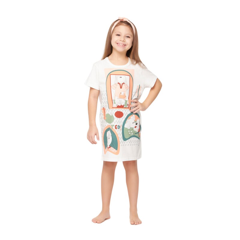 Camisão Feminino Kids Manga Curta