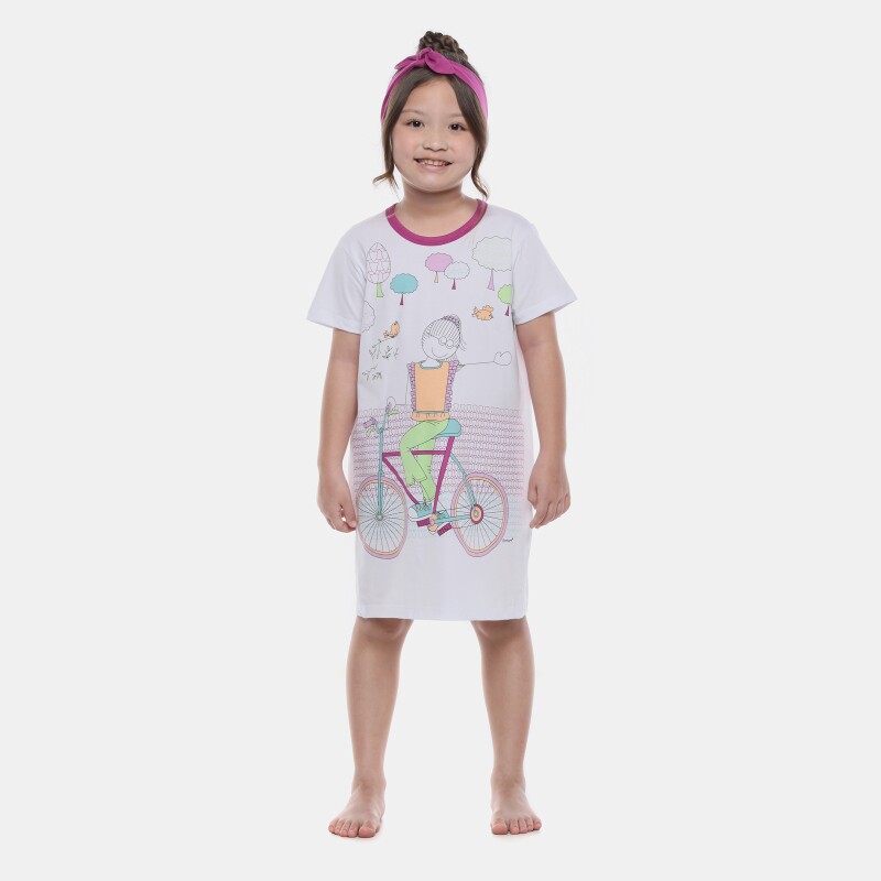 Camisão Feminino Kids Manga Curta