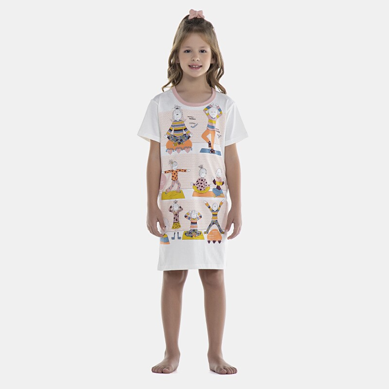 Camisão Feminino Kids Manga Curta