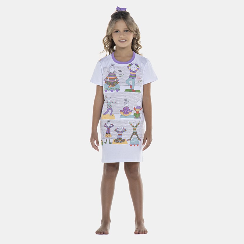 Camisão Feminino Kids Manga Curta
