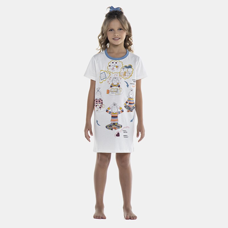 Camisão Feminino Kids Manga Curta