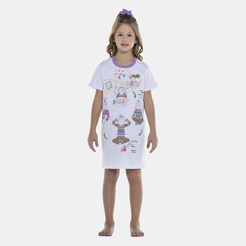 Camisão Feminino Kids Manga Curta