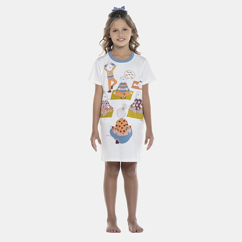 Camisão Feminino Kids Manga Curta