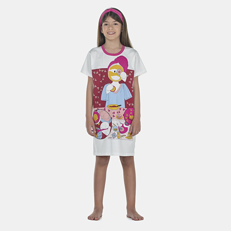Camisão Feminino Kids Manga Curta