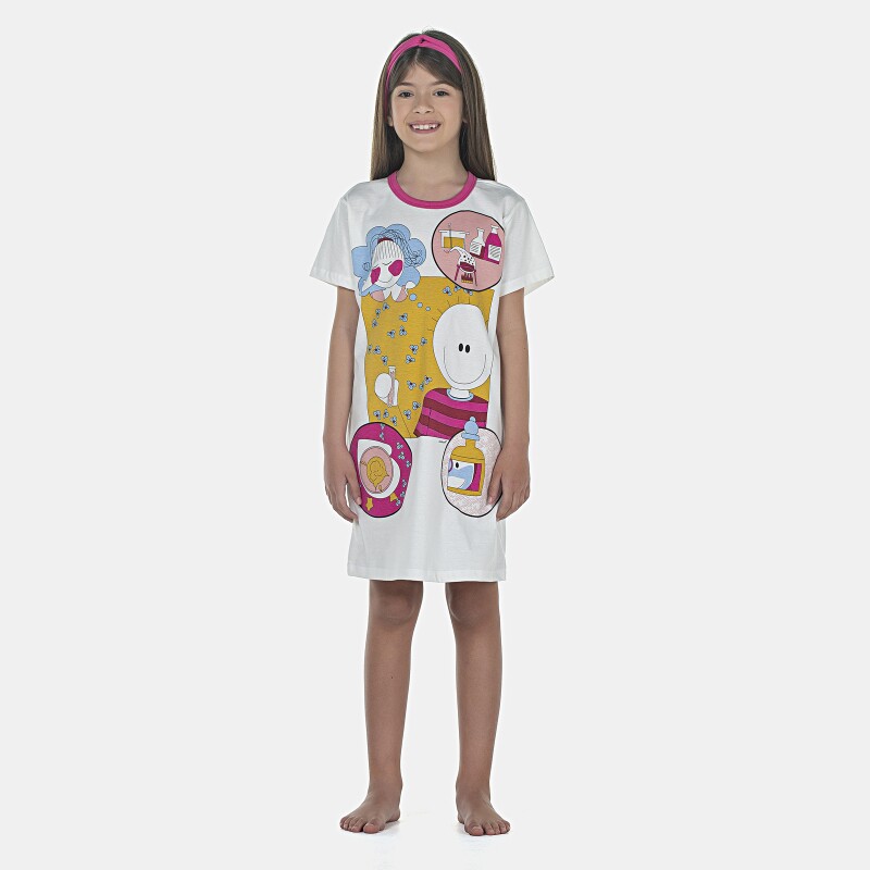 Camisão Feminino Kids Manga Curta