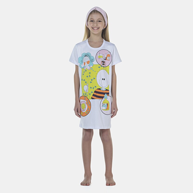 Camisão Feminino Kids Manga Curta