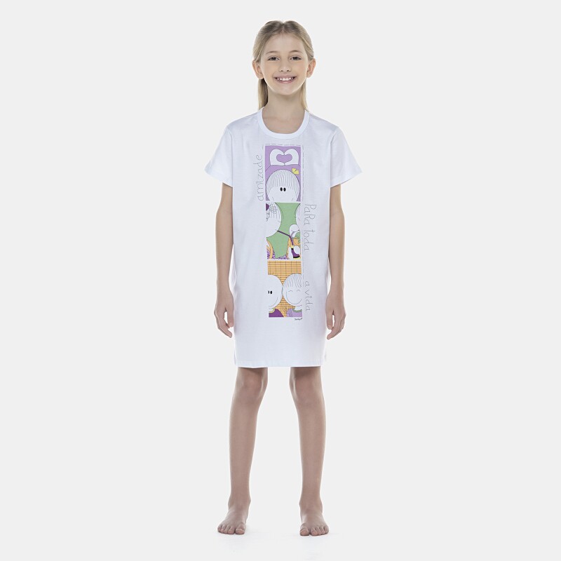 Camisão Feminino Kids Manga Curta