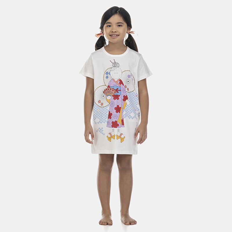 Camisão Feminino Kids Manga Curta