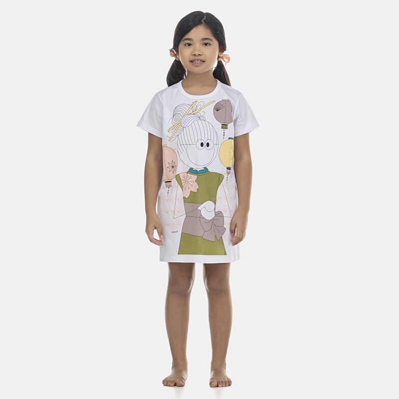 Camisão Feminino Kids Manga Curta