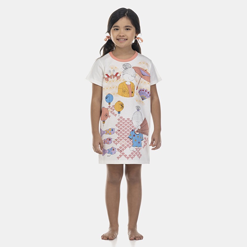 Camisão Feminino Kids Manga Curta