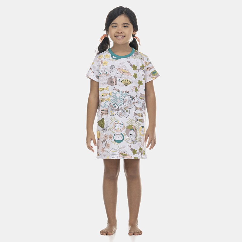 Camisão Feminino Kids Manga Curta