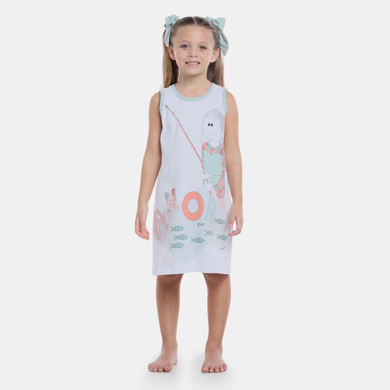 Camisola Feminina Sonhart Infantil regata Larga Pat         