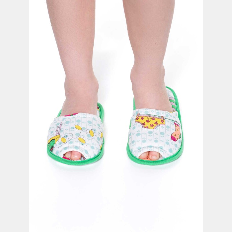 PANTUFA FEMININA COM ABERTURA INFANTIL - 5 A 12 ANOS