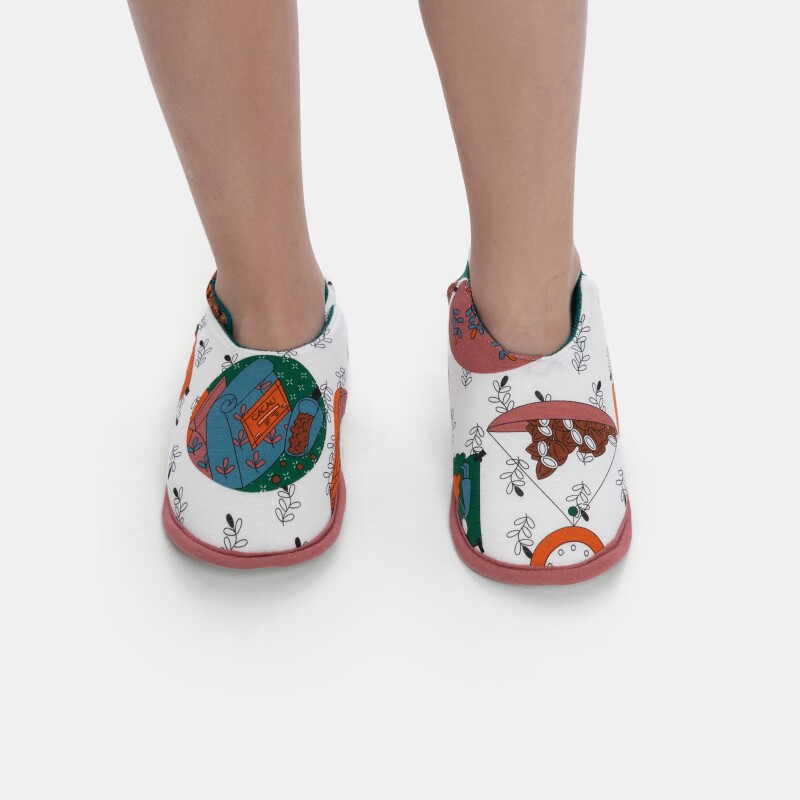 Pantufa Fechada Feminina Infantil Estampada