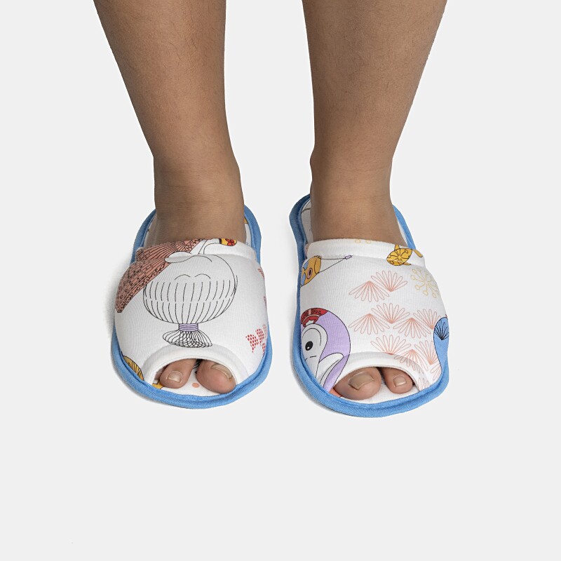 Pantufa Feminina Kids Com Abertura