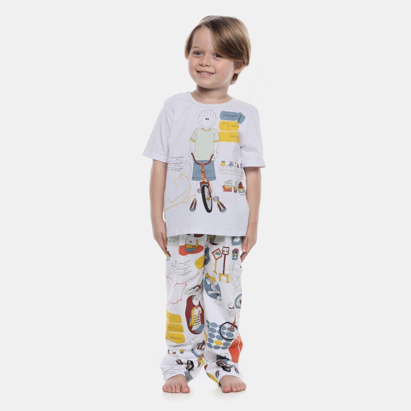 Pijama manga curta e calça