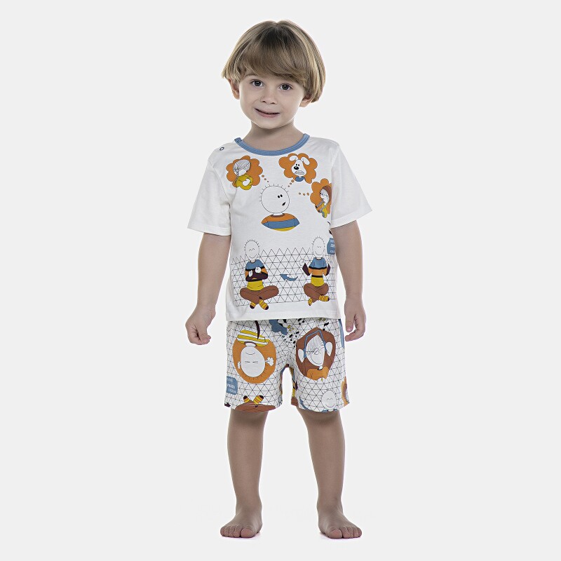 Pijama Masculino Baby Manga Curta e Bermuda