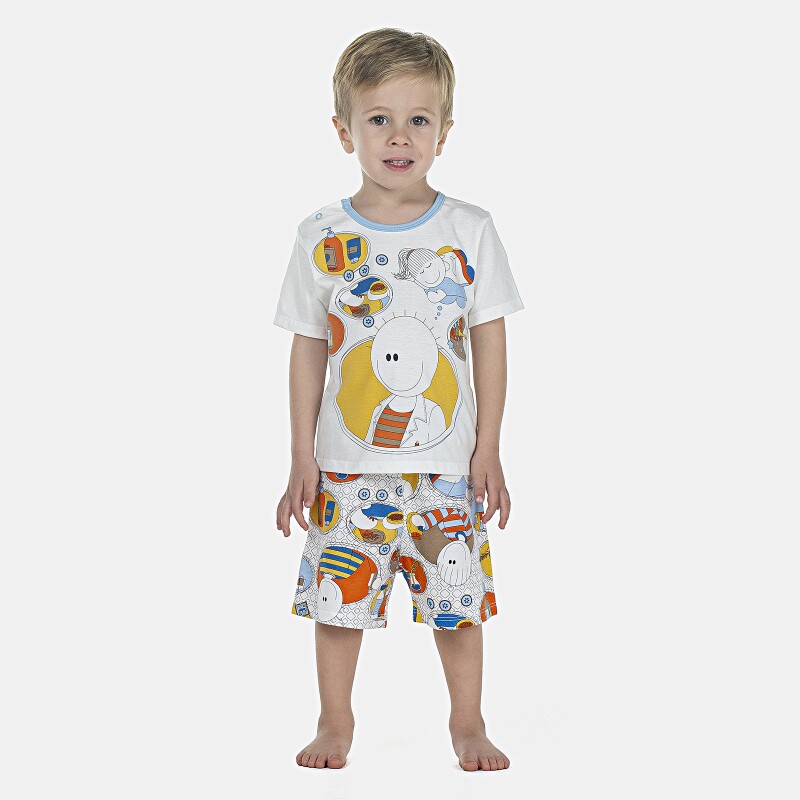 Pijama Masculino Baby Manga Curta e Bermuda